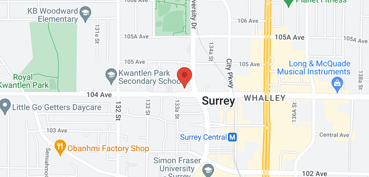 map of 909 13399 104 AVENUE
